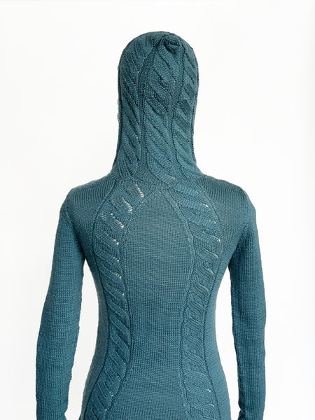 Faux Cable Hoodie