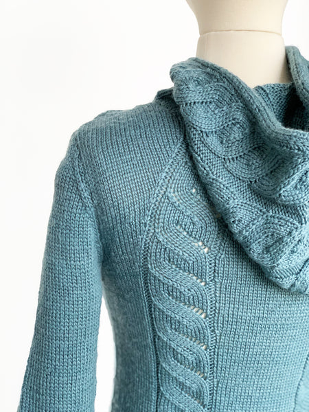 Faux Cable Hoodie