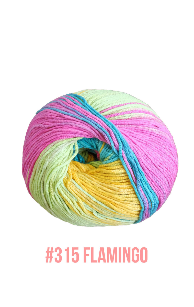 Soft Acrylic Yarn for Crocheting in Rainbow Colors (3 196-Yard