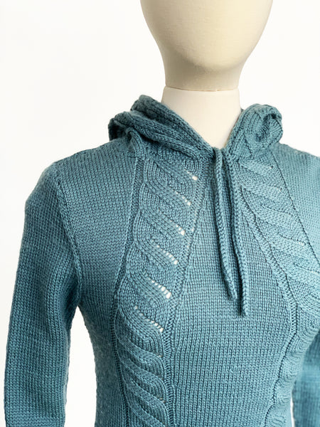 Faux Cable Hoodie